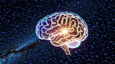 human brain in space