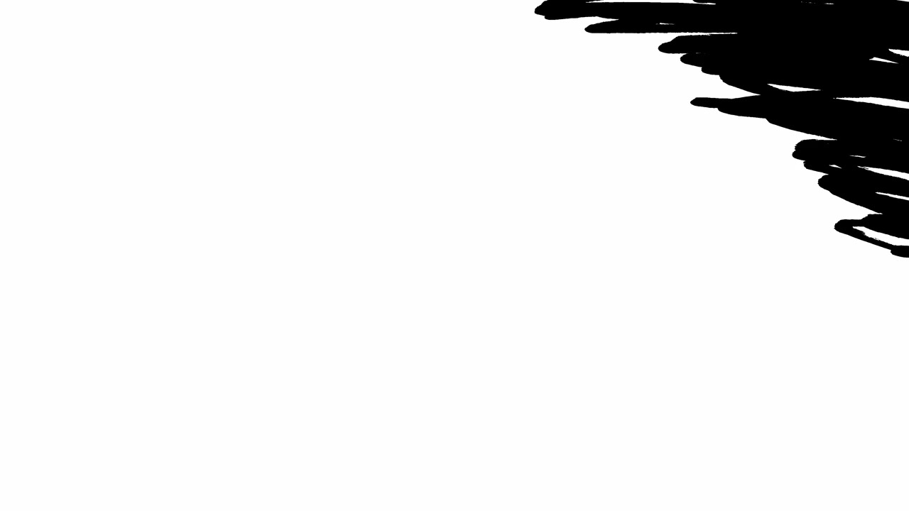 Animated Black Scribble Transition on White Background