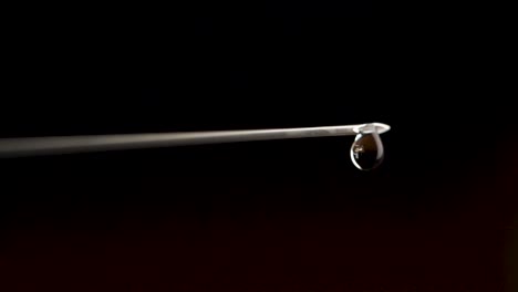 syringe needle with droplet