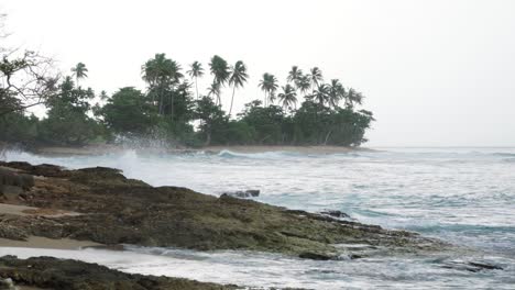 Waves-Crashing-Against-Shore-in-Puerto-Rico