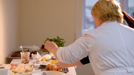 cooks decorating the dish