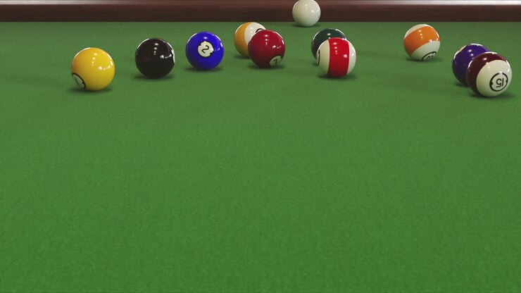Starting shot of a billiard game