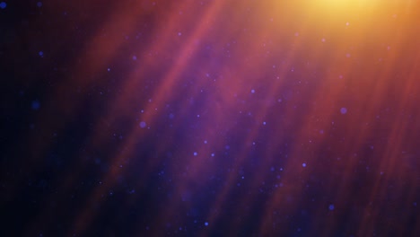 abstract cosmic background with purple, orange, and blue glowing particles