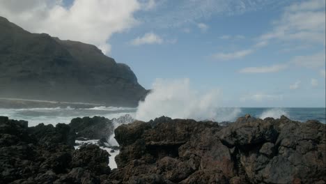 Filmische-Wilde-Natur,-Playa-De-Las-Arenas