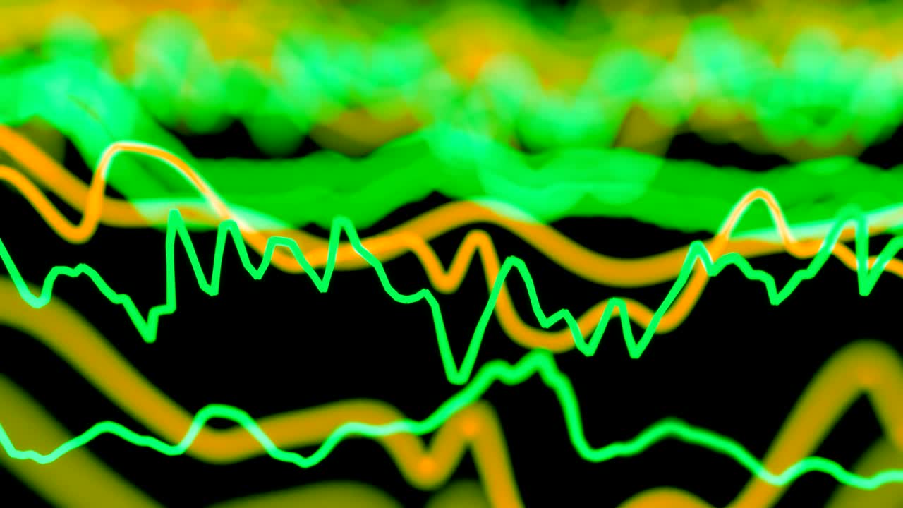 datos abstractos que fluyen en una red.