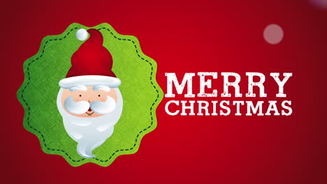 merry christmas animation with santa claus head character