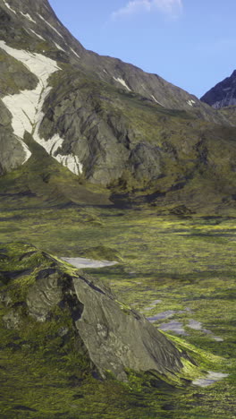 majestic mountains and lush green valleys under a clear blue sky