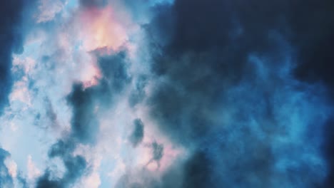 clouds in dark sky with thunderstorm