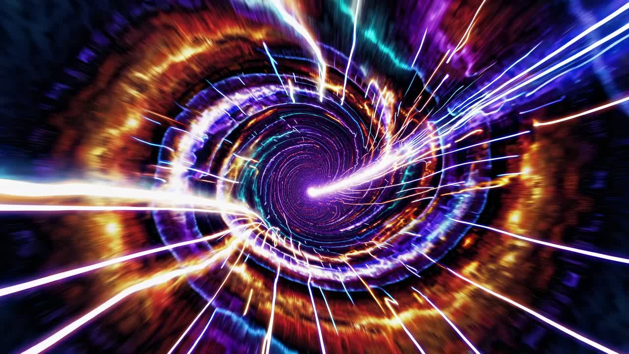 abstracto colorido túnel de agujero de gusano