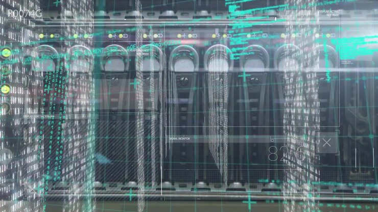 Animation of data processing over computer servers