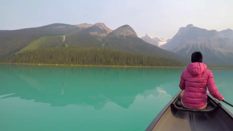 man travelling on boat in lake 4k