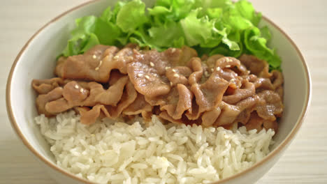 Tazón-De-Arroz-Donburi-De-Cerdo-Japonés-Casero