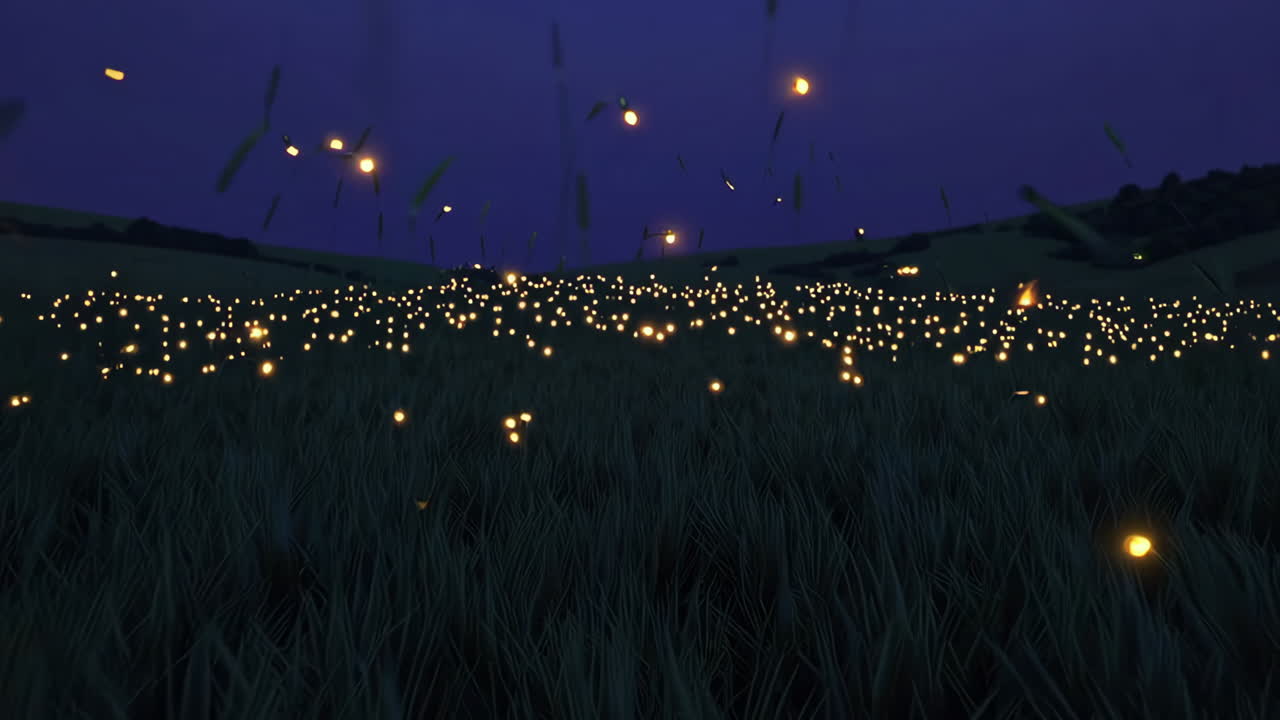 Glowing Field at Night