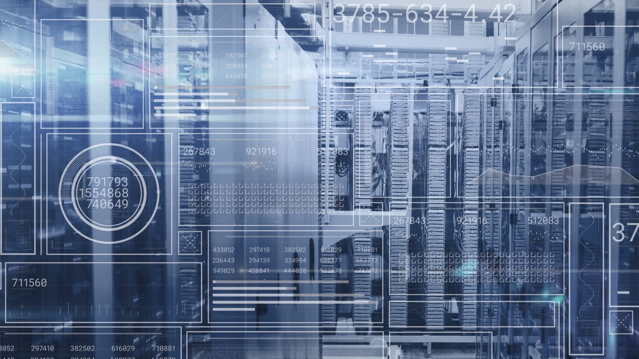 Animation of data processing over computer servers