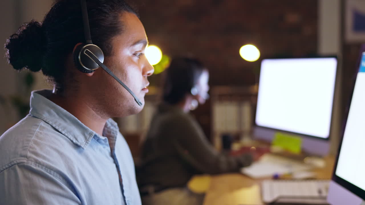 Crm, contact us or man consulting in call center