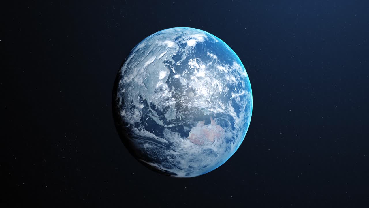 animación de la tierra en el espacio 4k