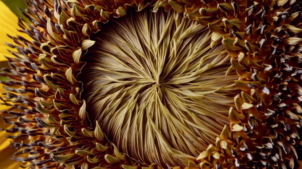 Close-up of a Sunflower's Center