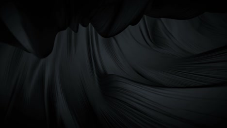 wavy black glossy surface 3d render seamless loop animation