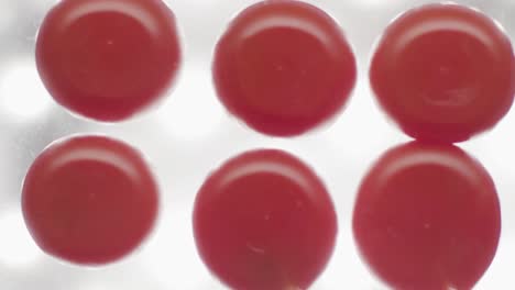 close-up of sliced tomatoes