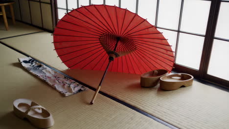 japanese room with traditional accessories