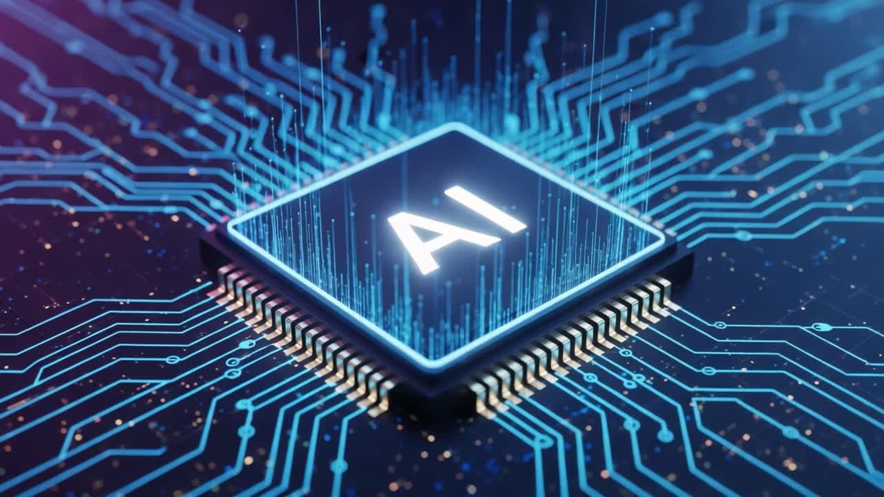 A High-Tech Glimpse into the Future: Exploring the Convergence of Artificial Intelligence and Advanced Circuitry in a Digital Landscape