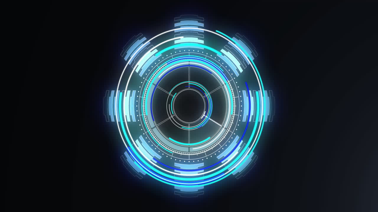 Animation of scope scanning over black background