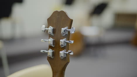 high school music class close up guitar