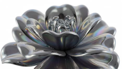 silver metal flower
