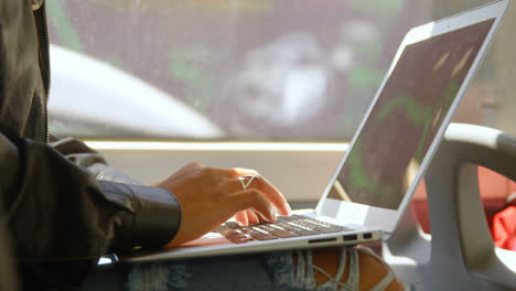 teenage girl using laptop 4k