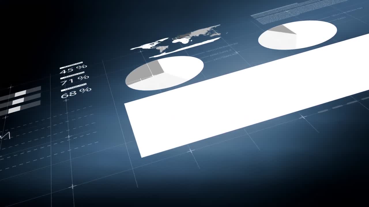 파란색 배경으로 데이터 처리의 애니메이션