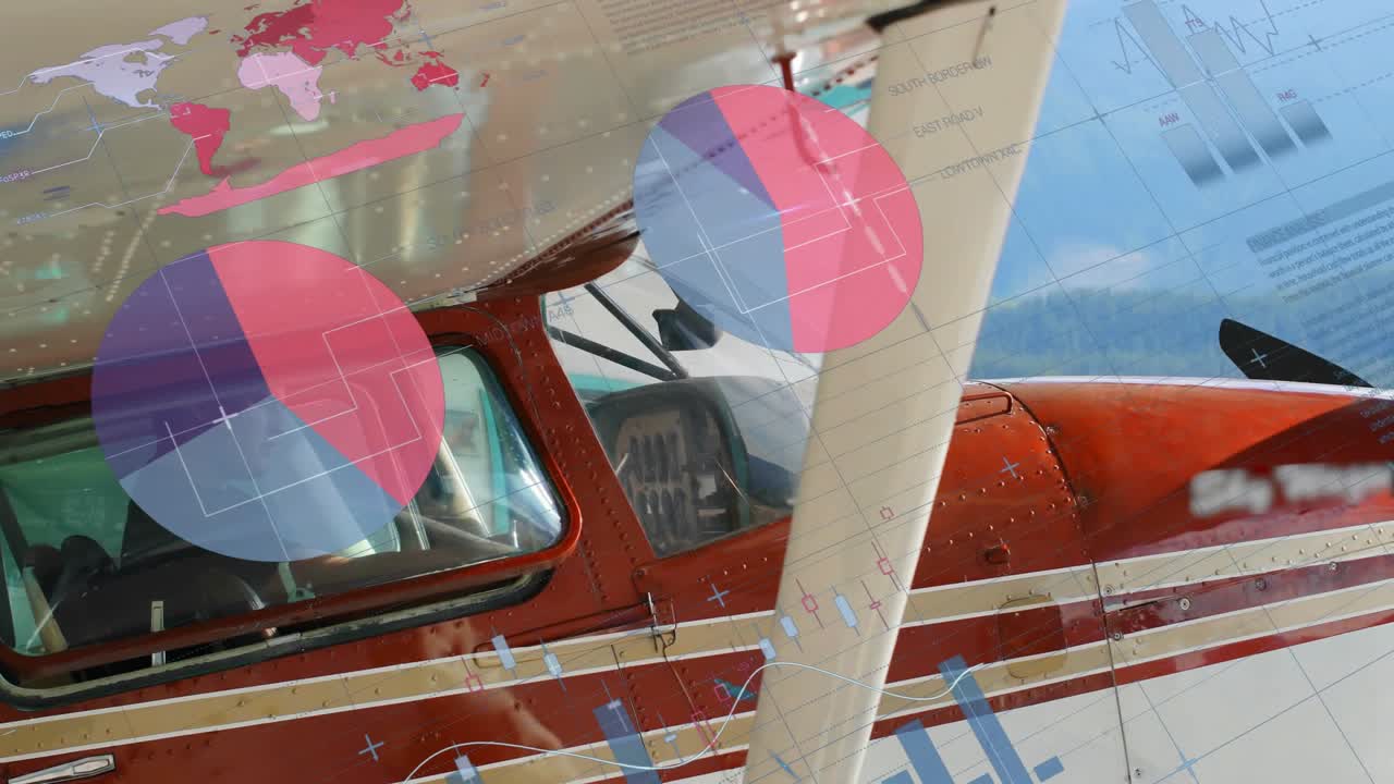 Pilot opprettholder flygning over fjelltopper og overvåker luftfartsdata mens stolper glir og diagrammer vises.