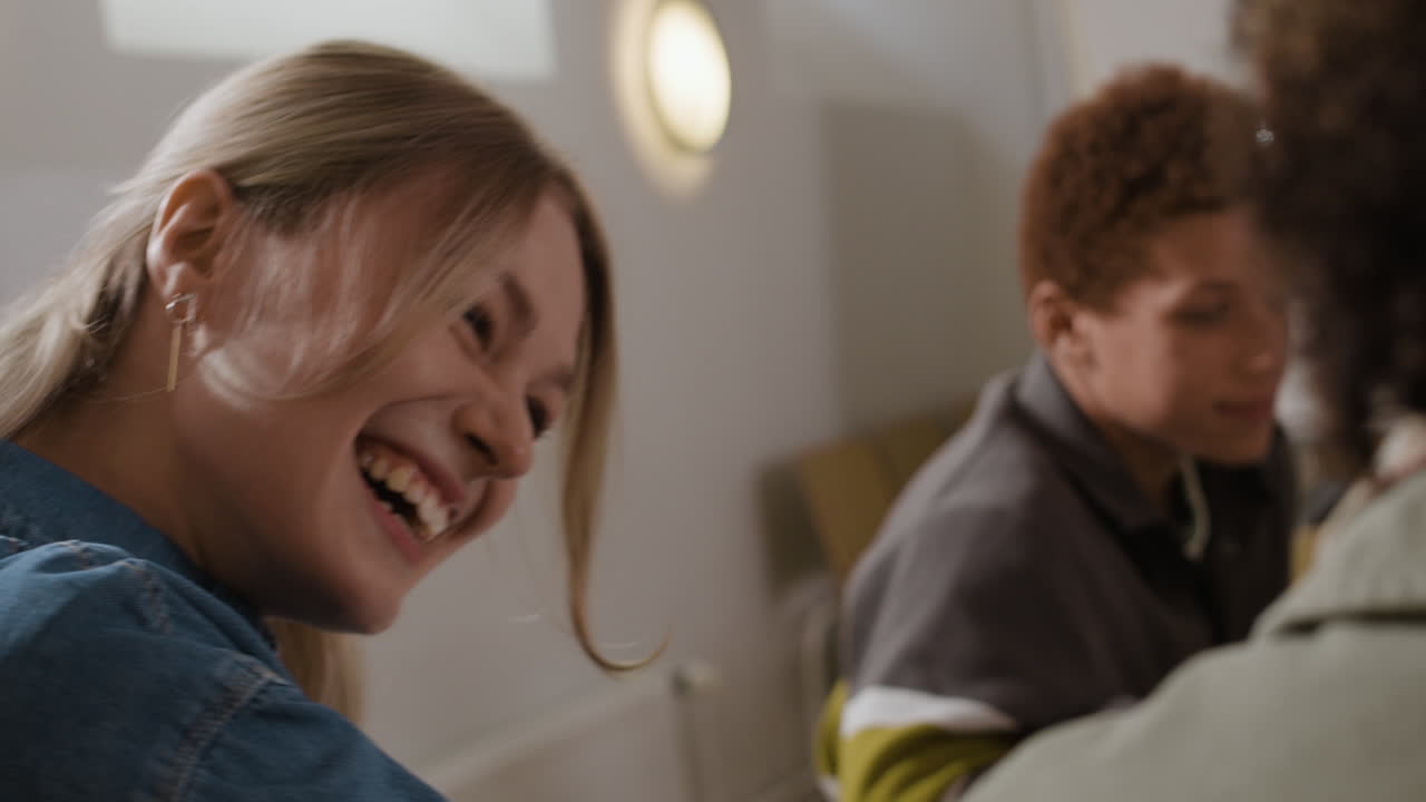 People smiling in indoor