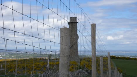 secured fencing around ballycorus leadmines touristic tower dublin