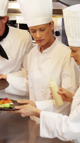 team of chefs preparing food