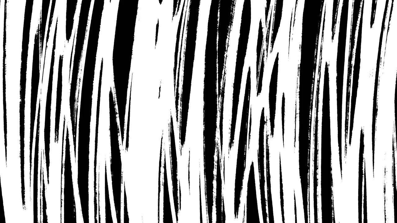 Dynamic White Brush Strokes Animation on Black Background