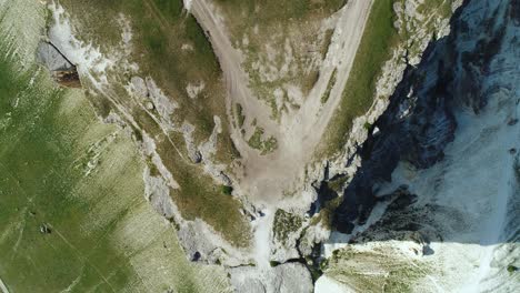 aerial view of a rocky valley landscape