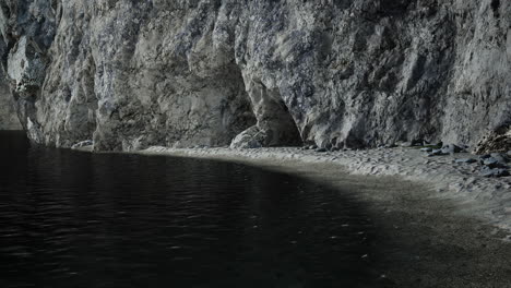 encuentro cercano de rocas calcáreas