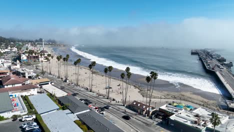 beach scene at santa cruz in california united states