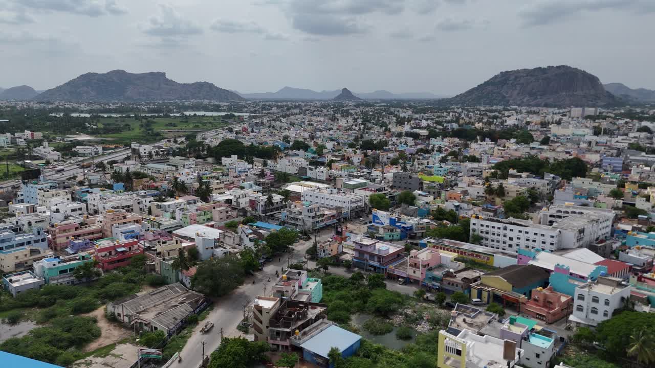 Aerial shot capturing seasonal traffic variations with increased vehicles during holidays
