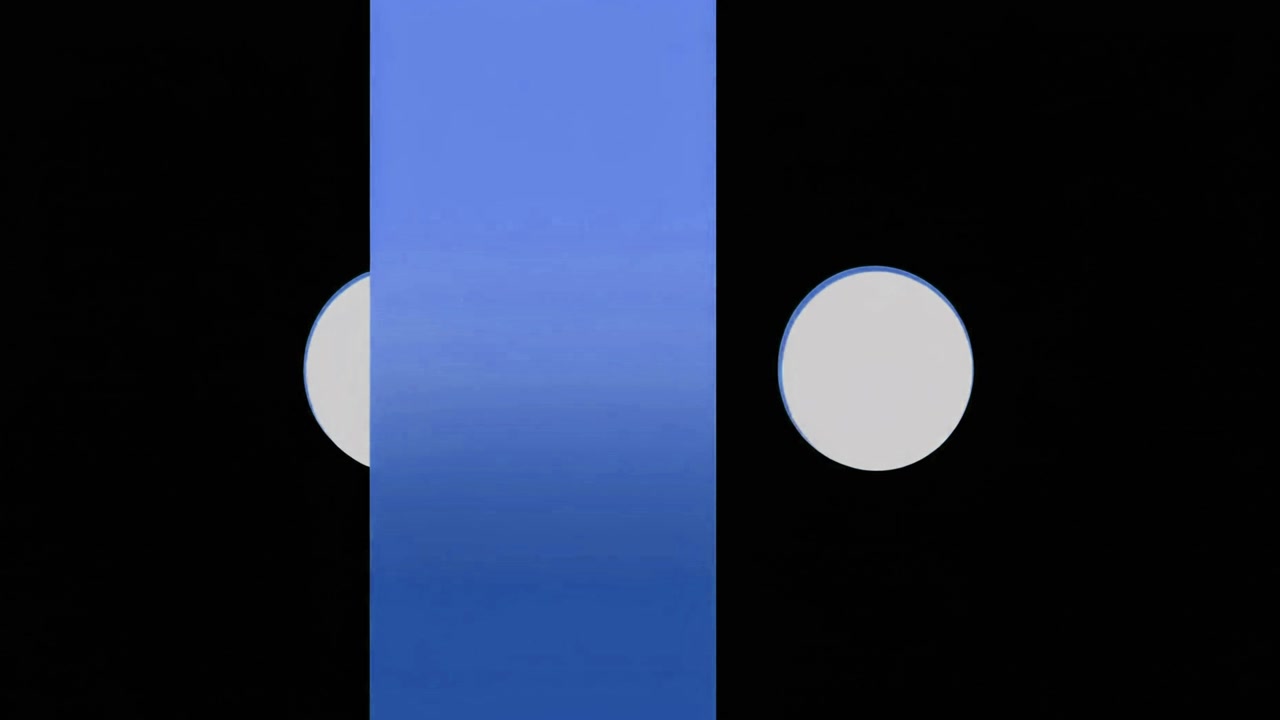 Abstract Animation of Moving Blue Bar and White Circles