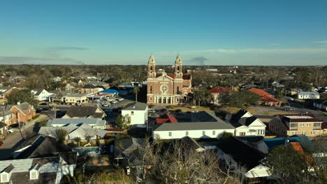 church in a sunny day in thibodaux, louisiana