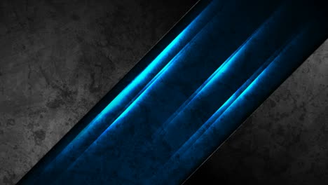 pared de textura de hormigón grunge oscuro con animación de video de luz azul brillante