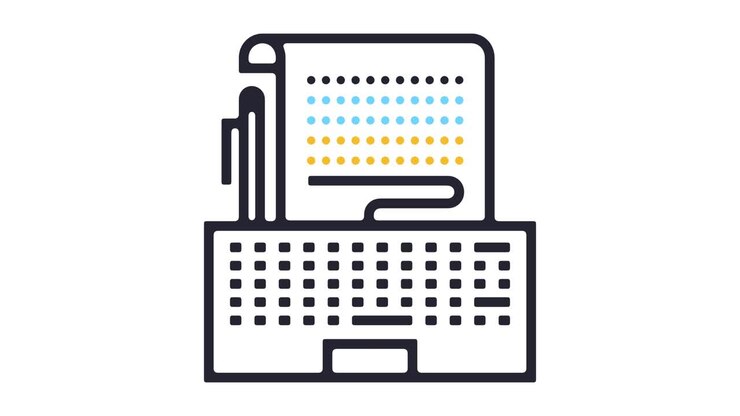 Writing Essay Line Icon Animation