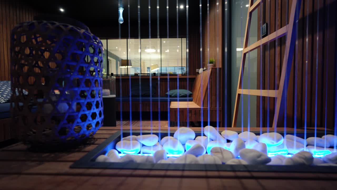 St G&eacute;ly Villa's Chic Interior with Ambient Lighting