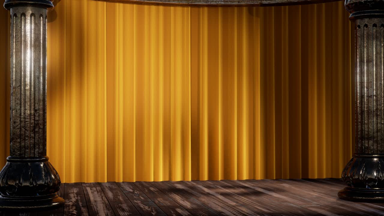 빛 과 그림자 가 있는 무대 커튼