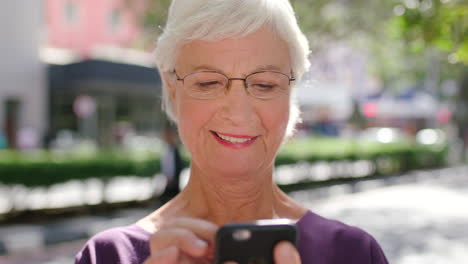 A-happy-senior-woman-browsing-social-media