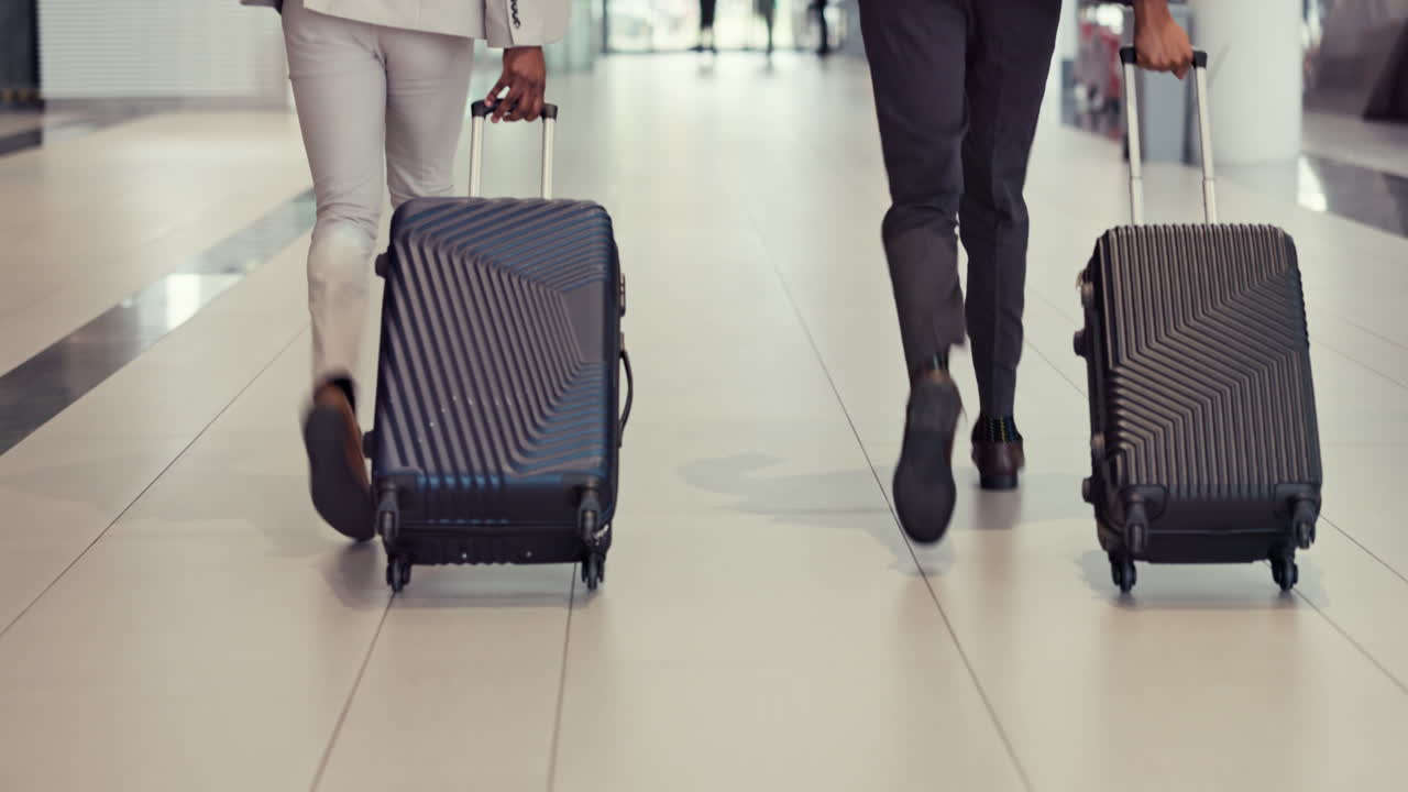 Airport luggage, business people