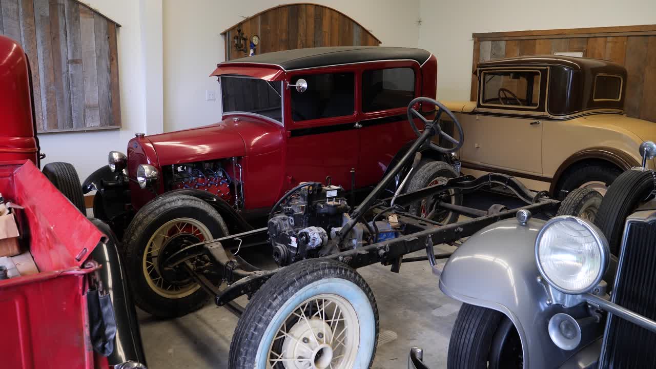 Retro Car Museum at Potlatch Totem Park and Museum in Ketchikan, Alaska.