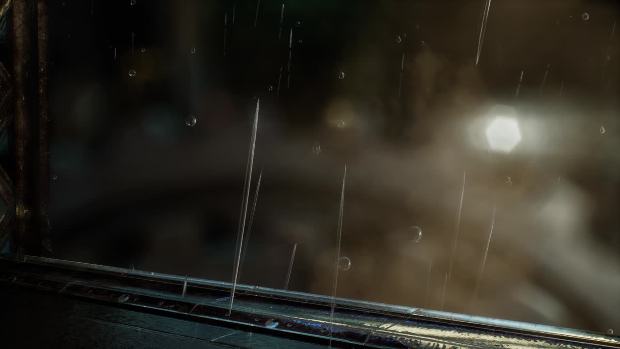 비가 오는 밤 의 도시 풍경