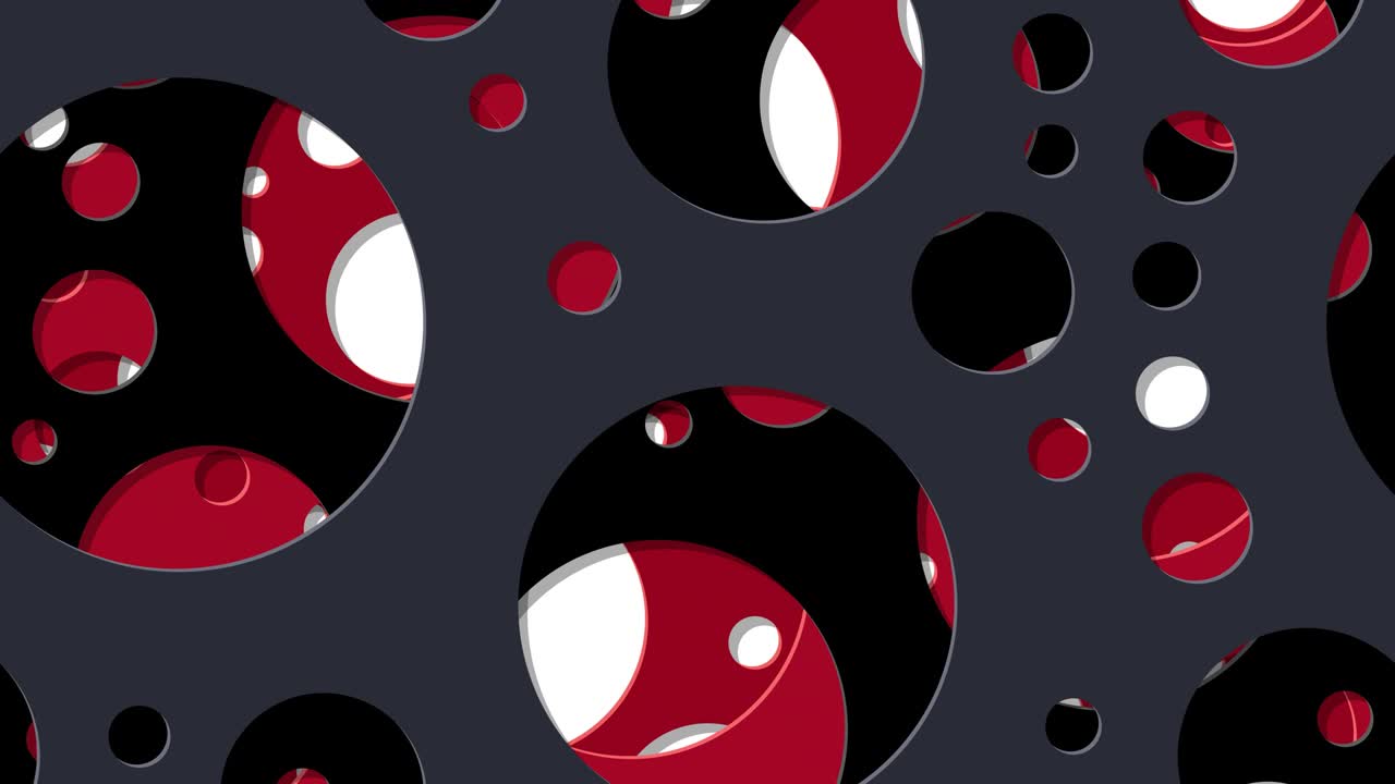 arte generativo abstracto color distribuido círculos agujeros video de fondo